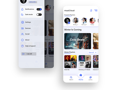 Music App app design ui ux