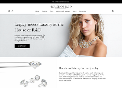 Fine jewelry e-commerce website design branding design e commerce shop ui ux web design