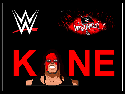 Wrestle Mania adobe illustrator graphics kane wrestling wwe