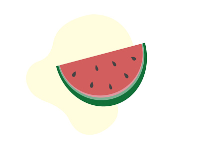 30 days of illustration- Day 6 design digital art flat illustration flatdesign illustration minimal september vector watermelon yellow