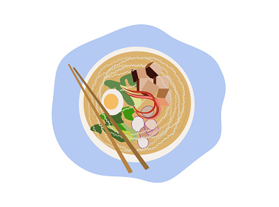 30 days of illustration- Day 14 chopsticks design digital art flat illustration flatdesign illustration minimal ramen september vector yellow