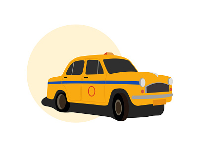 30 days of illustration- Day 20 cab design digital art flat flat illustration flatdesign illustration minimal september taxi vector yellow