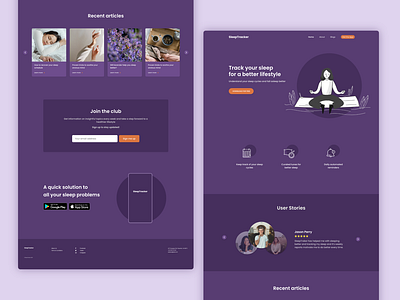 SleepTracker- Landing Page app landing page landing page landing page design