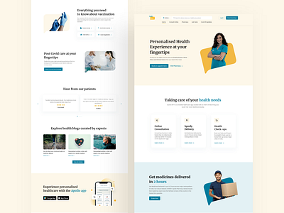 Landing Page Redesign Concept - Apollo 24|7 landing page landing page redesign ui ui design uiux