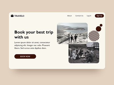 Travelo Home Page black and white blackandwhite branding design elegant minimal monochrome soft ui sophisticated travel travel agency typography ui web website