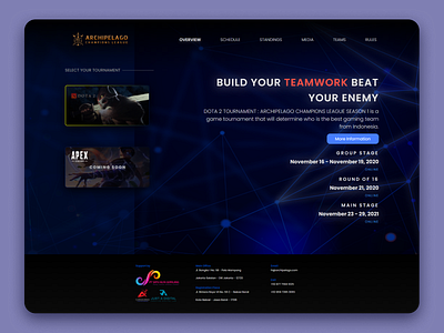 Archipelago Champions League ui design website