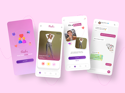Dating App UI Design app design mobile app design ui ui design