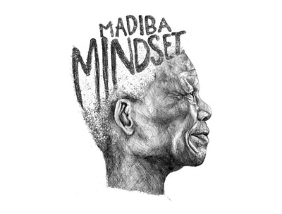 The Madiba Mindset - Portrait Illustration africa art artist female illustrator illustration illustration art nelson mandela pencil art portrait south africa