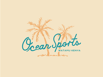 Ocean Sports Logo beach branding design hospitality logo logo design resort