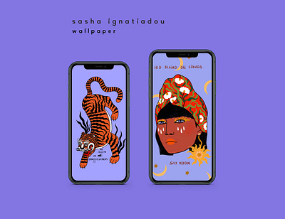 Wallpapers for mobile app character design digital illustration illustration art pattern sashaignatiadou web