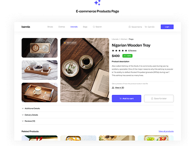 Bamla E-Commerce Products Page aesthetics bamla buying cart clean design e commerce e commmerce website logo minimal products products page purchase selling ui website
