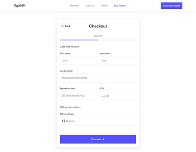 Squash Protocol's On-Ramp Checkout assets bitcoin crypto crypto ramps cryptocurrency defi ethereum fiat off ramps on ramps web 3