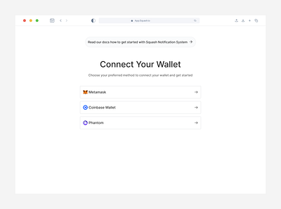 Connect Wallet - Opt-in Notification for dApps clean cryptocurrency dapps dashboard defi design minimal tokens ui ux