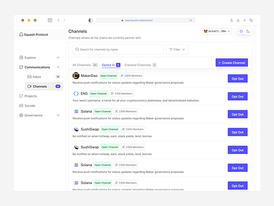 Channels - Opt-in Notification for dApps