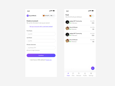 Social Messaging DApp clean cryptocurrency dapp dashboard defi design messaging minimal tokens ui ux