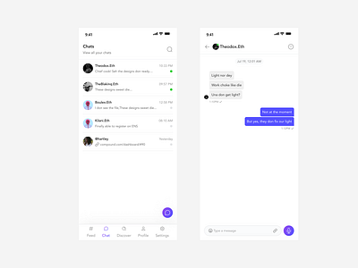 Social Messaging DApp clean dao dapp dashboard defi design minimal ui ux
