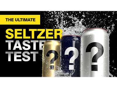 Seltzer Taste Test YouTube Thumbnail blending modes drop shadow layering photoshop thumbnail youtube