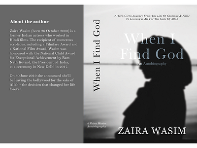 When I Find God - An Autobiography book cover book cover design layering photoshop photoshop editing