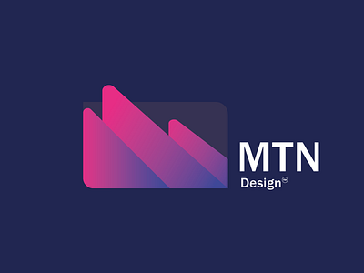 MTN Design - Logo ai branding challenge design gradient graphic design illustration logo mountain pink purple simple ui ux vector