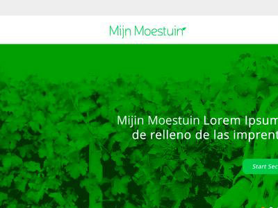 Moestuin applicatie - Promo page application design landing page