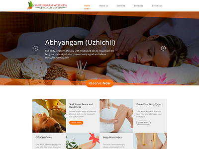 Web page Santigram Wellness concept web diagramming pagina web ui ux