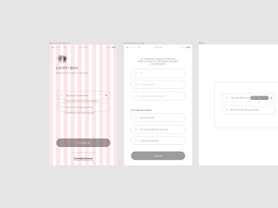 Wireframe app diagramming login register registration ux verification wireframe