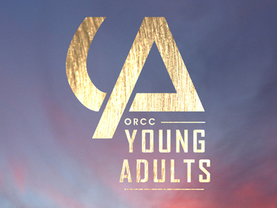 ORCC Young Adults Logo branding church denver design foil gold illustrator logo modern non profit