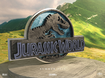 Jurassic World | Concept Movie Poster 3d adobe blender design film jurassic park jurassic world movie photoshop poster