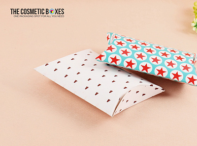 Custom pillow boxes boxes cosmetic packaging pillow retail wholesale