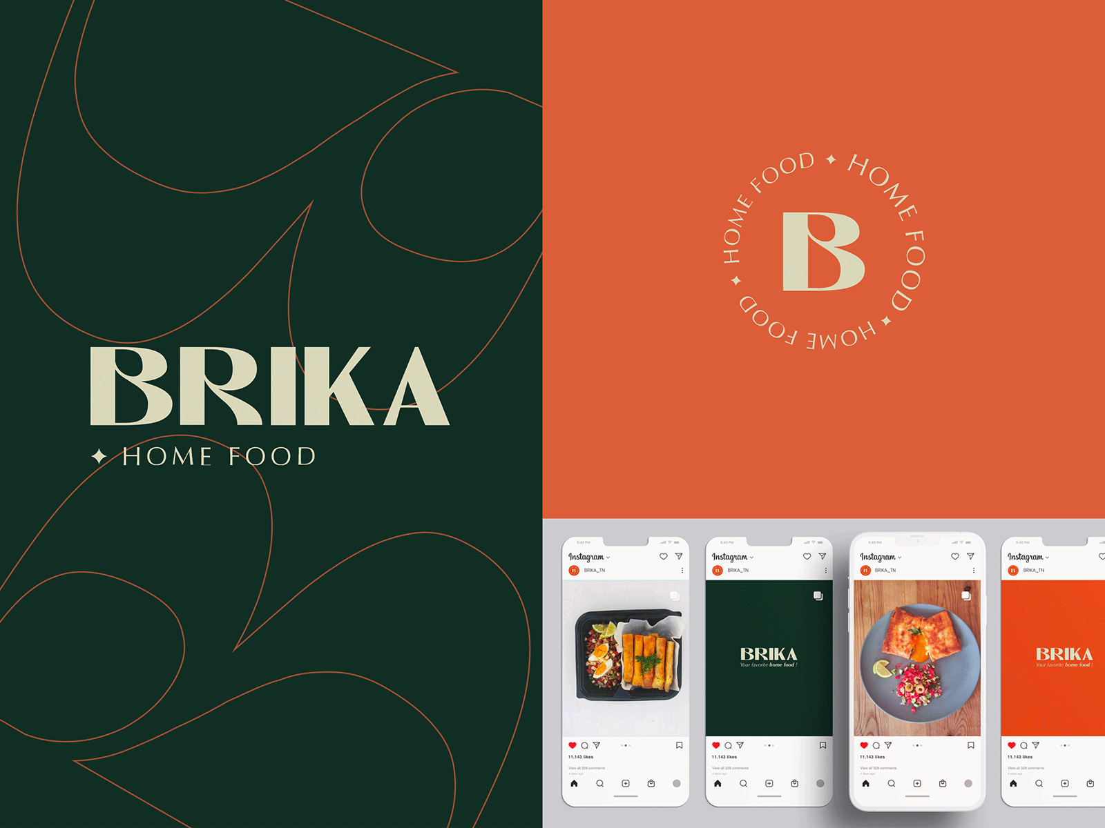 BRIKA Home Food 〜 Brand Identity branding design graphic design logo typography vector