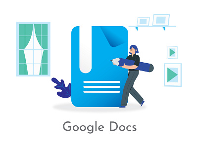 Google docs concept redesigned branding design flat illustration flatdesign google google ad banner google design google docs graphics icon illustration illustrator logodesign vector