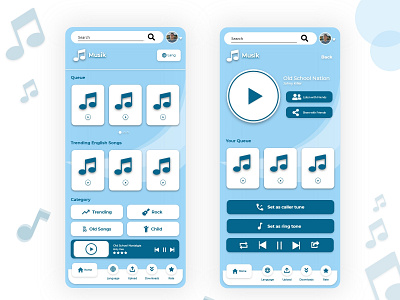 Music Player App Concept app app ui app ui ux app ux application application design application ui branding concept design icon music app ui ux web