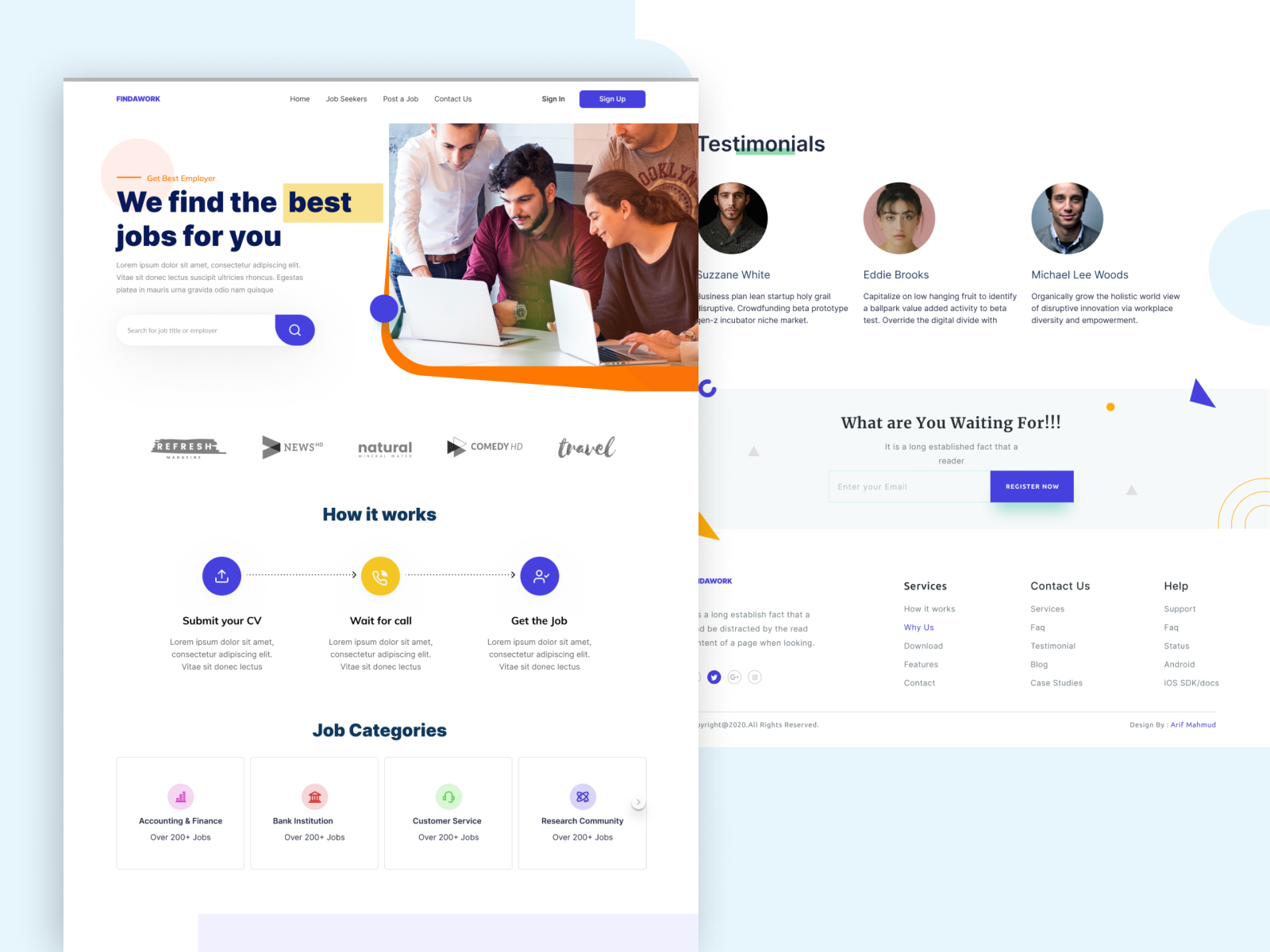 Job Search Website by Claudius Odeyemi on Dribbble