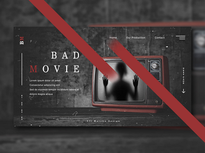 Bad Movie Website horror movie scary webdesign website
