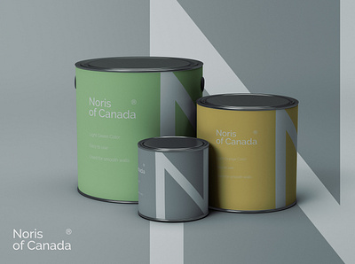 Noris of Canada branding bucket color colors design graphicdesign illustration logo paint painted painter typography vector
