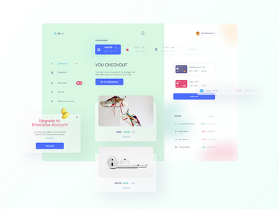 Checkout Dashboard design figma ui ux vector website