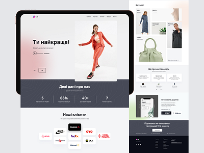 Ipad adaptive web sete landing page accessories adaptive app branding cloth design dress figma landing minimal mobile shopping technology ui ux website