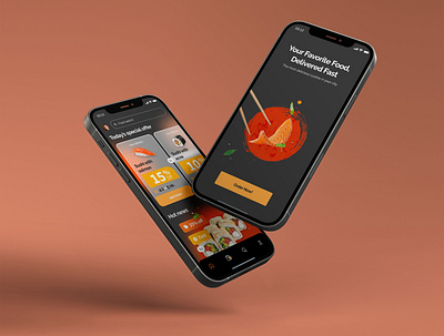 Food delivery app adaptive app concept delivery design figma food interface mobile page pay system ui web webflow website wireframe
