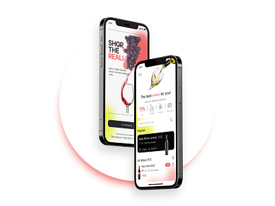 Mobile concept wine shop app adaptive app delivery design figma free imterface mobile new sale shop system ui user ux web wine