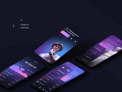 App stylized wallet app banking blur call card crypto design finance flow gradient interface modern pay phone saving system ui user wallet website