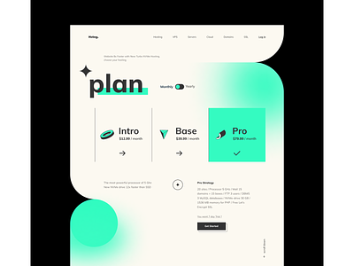Plan page account design desktop figma gradient hosting interface memory modern new pay pricing soft style ui user ux web website