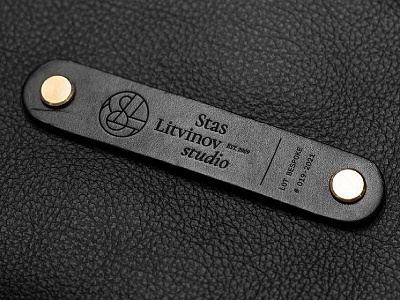Branding for Stas Litvinov studio black brandidentity branding furniture identity identitydesign leather logo logotype