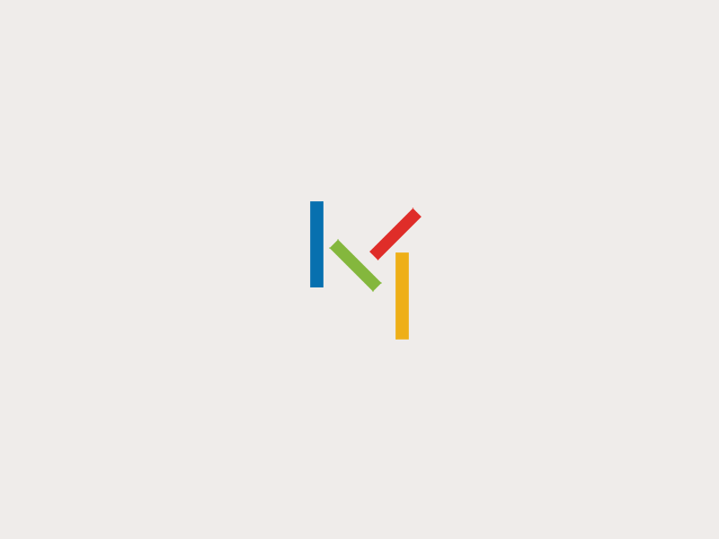 Animation mark for "M-media" studio dinamic identity logo logotype m mark