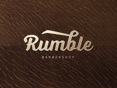 Logotype for Rumble Barbershop behance branding corporateidentity designlogo graphicsdesign identity identitydesign logo logotype