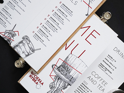 Menu and Identity for Wściekła rybka Bar behance brandidentity brandingidentity corporateidentity designlogo graphicsdesign identity identitydesign logo logotype