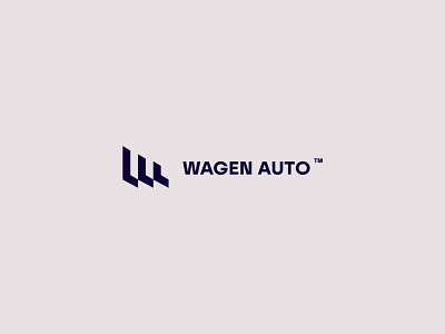 Wagen Auto brand branding clean design fashion logo minimal type