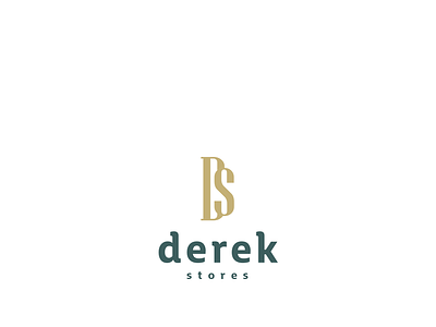 Derek Stores brand branding clean d and s ds fashion logo minimal monogram