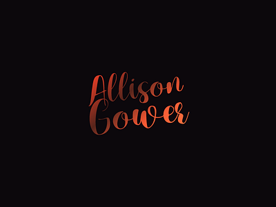Allison Gower brand branding clean creative fashion fashion branding fashion logo logo minimal type
