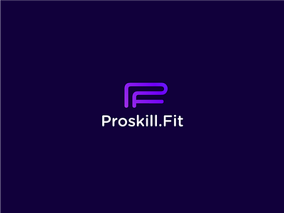 Proskill Fit brand branding clean fashion fit logo fitness logo logo minimal monogram pf icon pf logo