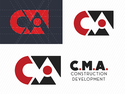 Construction company logo brand identity branding design logo typography
